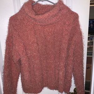 Soft cowl-neck sweater